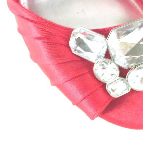 Satin Peeptoe Stiletto heels with Crystal Rhinestones - Picture 4 of 4